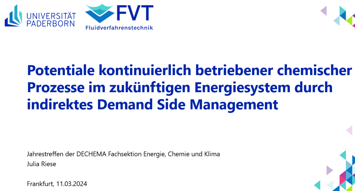 Jahrestreffen der DECHEMA-Fachsektion Energie, Chemie und Klima ...